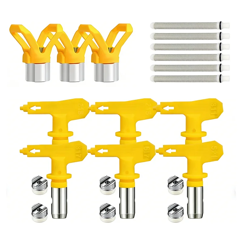 Для безвоздушных пистолетов-распылителей: 13 насадок для распыления, замена седла защитного сопла наконечника распылителя и фильтра пистолета-распылителя
Для безвоздушных пистолетов-распылителей: 13 насадок для распыления, замена седла защитного сопла наконечника распылителя и фильтра пистолета-распылителя