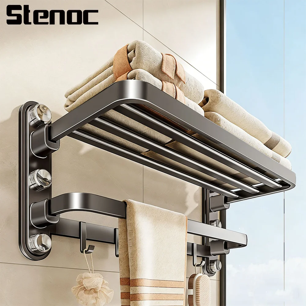 Grey Suction Cup Towel Rack Wall Mount Bath Towel Hanger Holder Punch Free Folding Large Storage Towel Rail Bathroom Accessories
Grey Suction Cup Towel Rack Wall Mount Bath Towel Hanger Holder Punch Free Folding Large Storage Towel Rail Bathroom Accessories