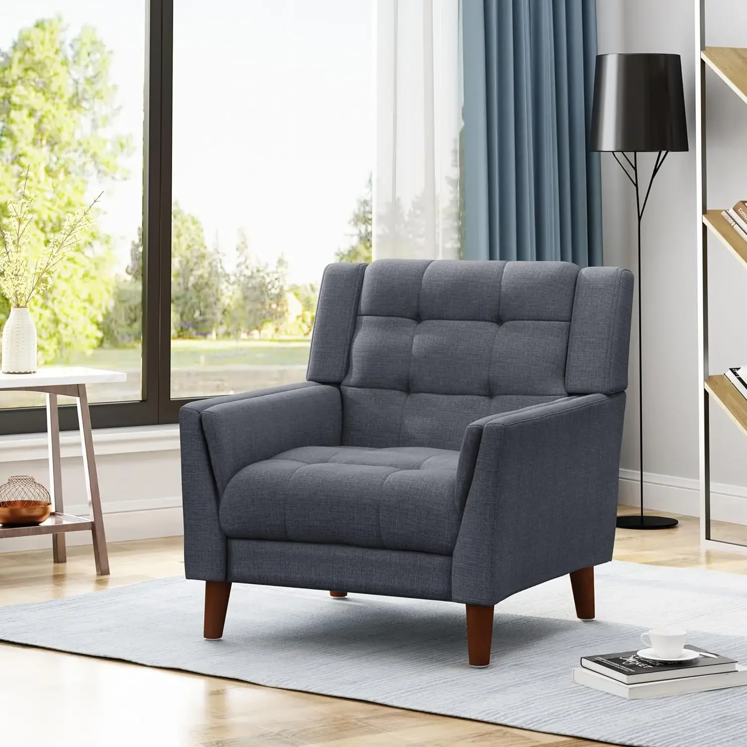 Christopher Knight Home Evelyn Mid Century Modern Fabric Arm Chair, Dark Gray, Walnut
Christopher Knight Home Evelyn Mid Century Modern Fabric Arm Chair, Dark Gray, Walnut