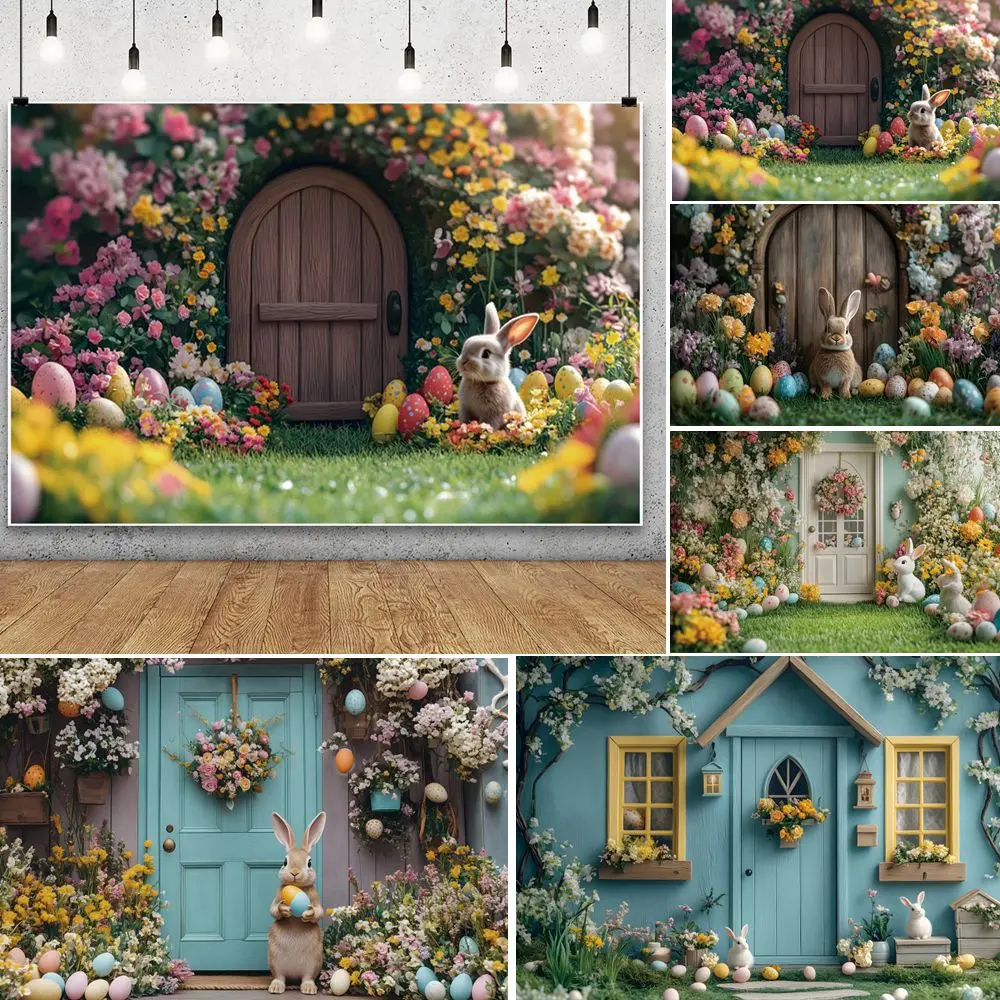 Spring Easter Backdrop Flowers Garden Wood Door Rabbits Colorful Eggs Baby Kids Birthday Party Photography Background Banner
Spring Easter Backdrop Flowers Garden Wood Door Rabbits Colorful Eggs Baby Kids Birthday Party Photography Background Banner