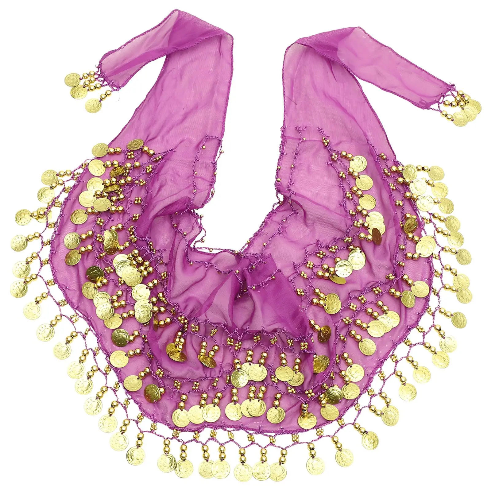 Purple Belt 128 Coins Belly Scarf Dance Hip Skirt for Women Sequin Top Clothing Halloween Costume Party Accessories
Purple Belt 128 Coins Belly Scarf Dance Hip Skirt for Women Sequin Top Clothing Halloween Costume Party Accessories