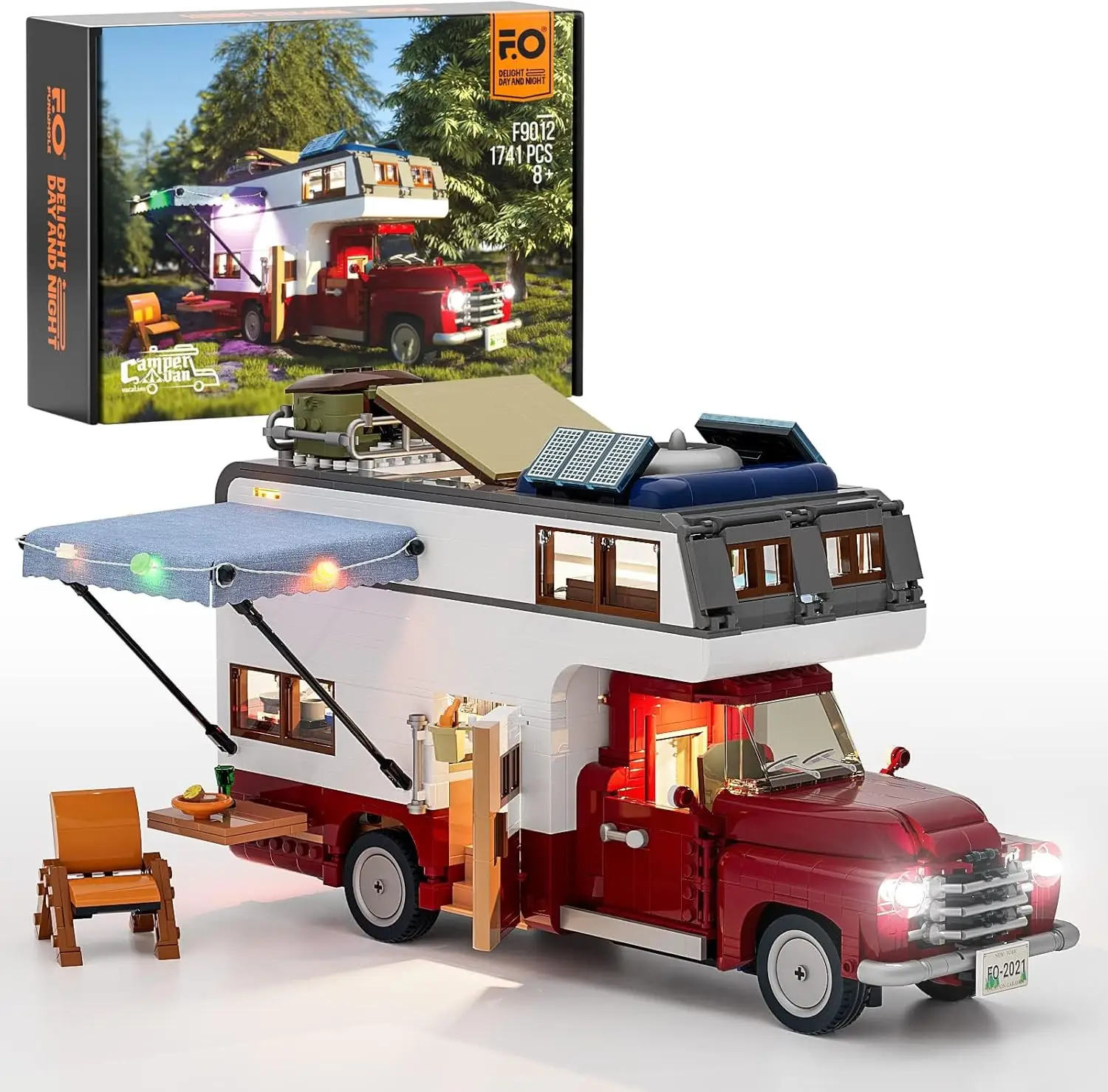 1741 PCS Lighting Camper-Van Building Set - Camper Vehicles Construction Building Bricks Set with LED Lighting Kit
1741 PCS Lighting Camper-Van Building Set - Camper Vehicles Construction Building Bricks Set with LED Lighting Kit