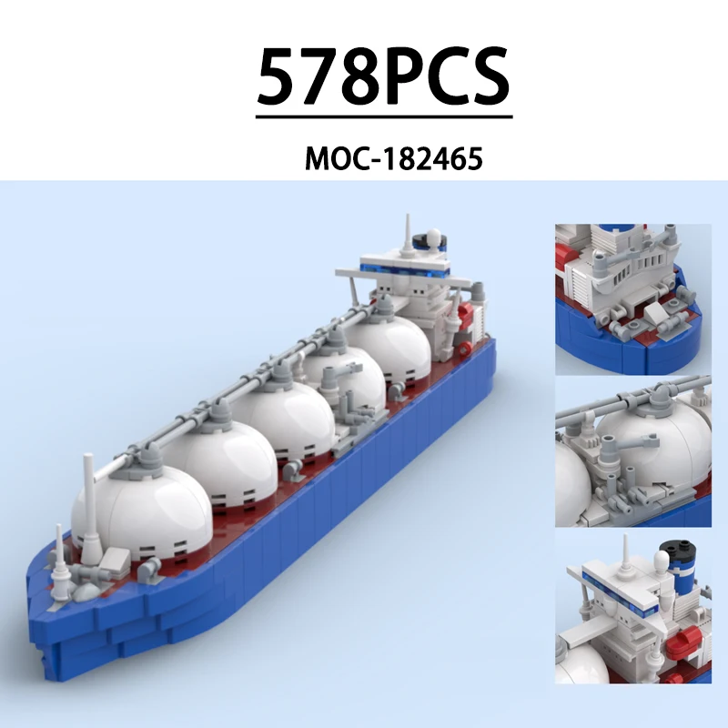 MOC-182465 Building Block LNG Carrier - CSM002 Assembly Model 578 Pieces Children's Christmas and New Year Toy Gift
MOC-182465 Building Block LNG Carrier - CSM002 Assembly Model 578 Pieces Children's Christmas and New Year Toy Gift