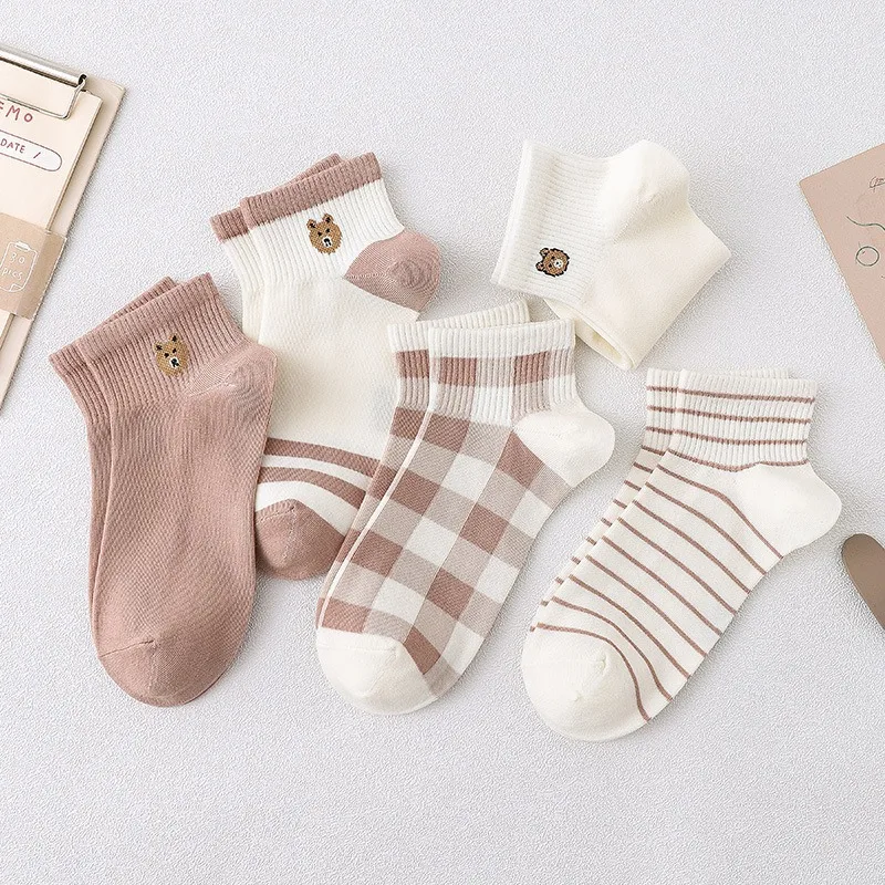 5 Pairs Girls Cute Bear Cat Funny Short Ankle Socks Casual Summer Spring Fruit Stripes Soft Cotton Women's Sokken Sport Gifts
5 Pairs Girls Cute Bear Cat Funny Short Ankle Socks Casual Summer Spring Fruit Stripes Soft Cotton Women's Sokken Sport Gifts