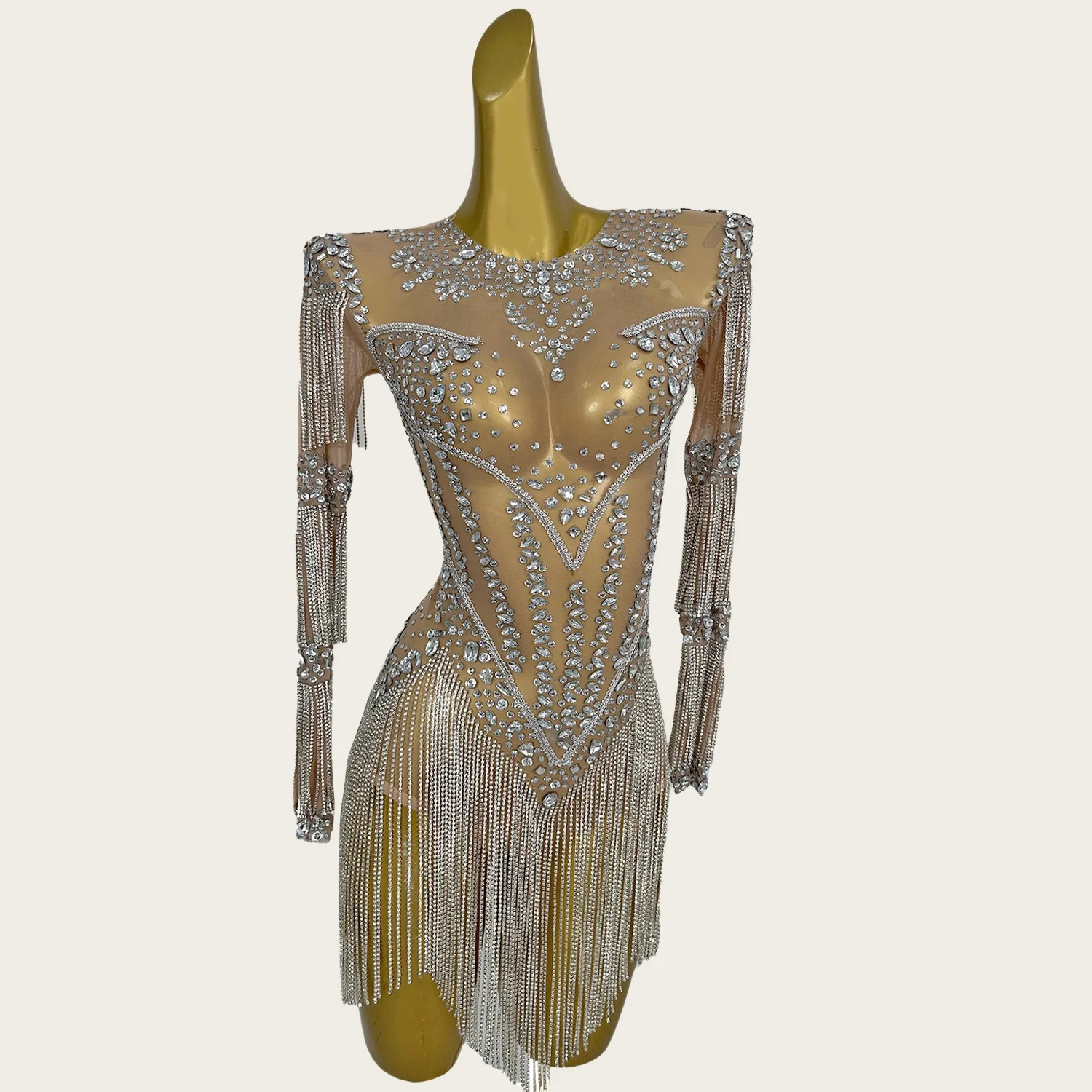 Yixing Sparkly Crystals Tassel Bodysuit Sexy Women Festival Celebrate Showgirl Catsuit Dance Stage Show Wear Night Party Outfit
Yixing Sparkly Crystals Tassel Bodysuit Sexy Women Festival Celebrate Showgirl Catsuit Dance Stage Show Wear Night Party Outfit
