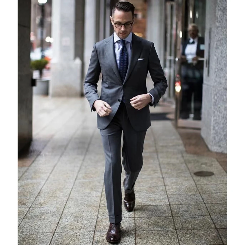 2023 New Arrival Wedding Suits For Men Grey Notched Lapel Business Casual Formal Costume Homme Slim Fit 2 Pcs Set Jacket Pants
2023 New Arrival Wedding Suits For Men Grey Notched Lapel Business Casual Formal Costume Homme Slim Fit 2 Pcs Set Jacket Pants