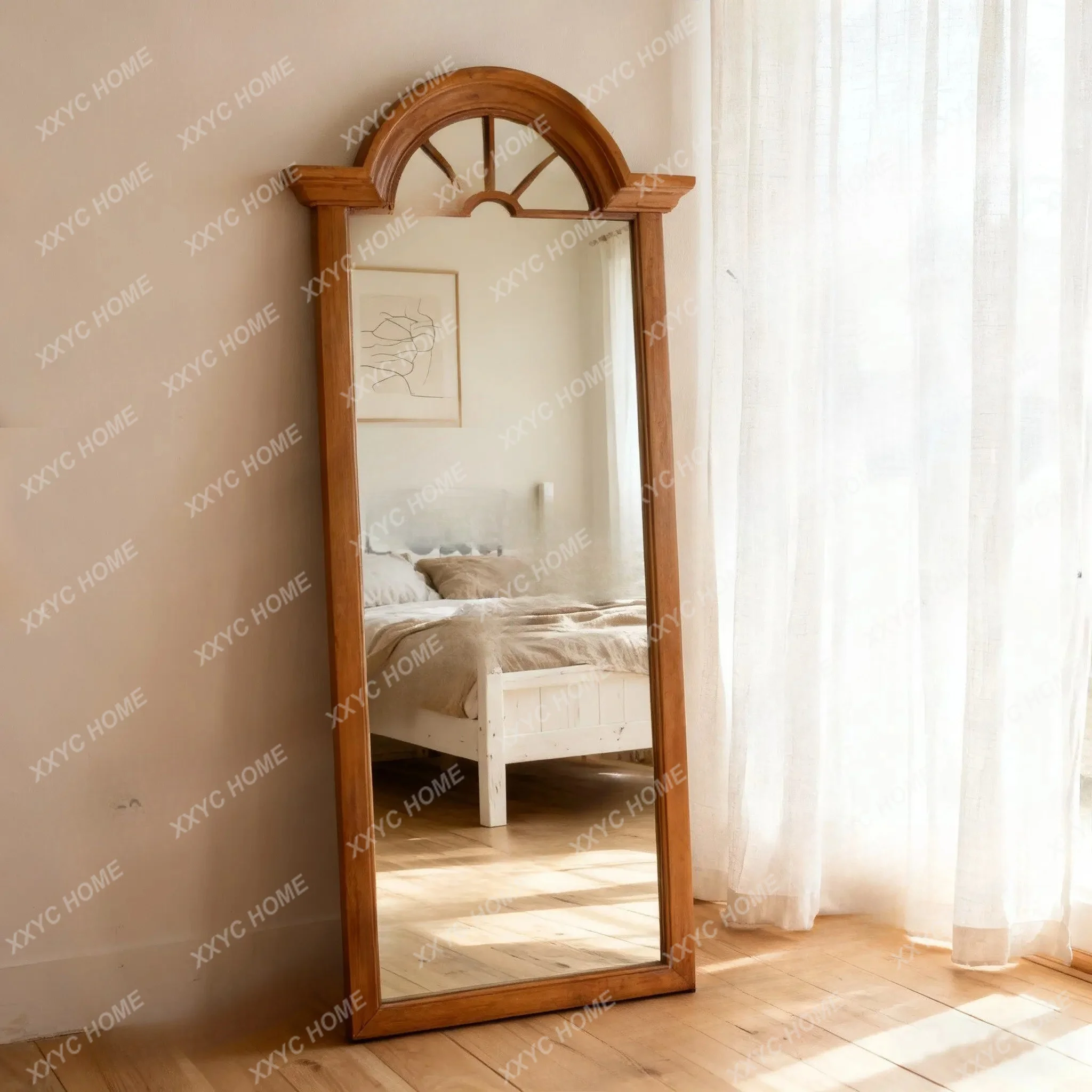 retro arched full-body mirror pastoral style home floor-to-ceiling mirror medieval wall hanging
retro arched full-body mirror pastoral style home floor-to-ceiling mirror medieval wall hanging