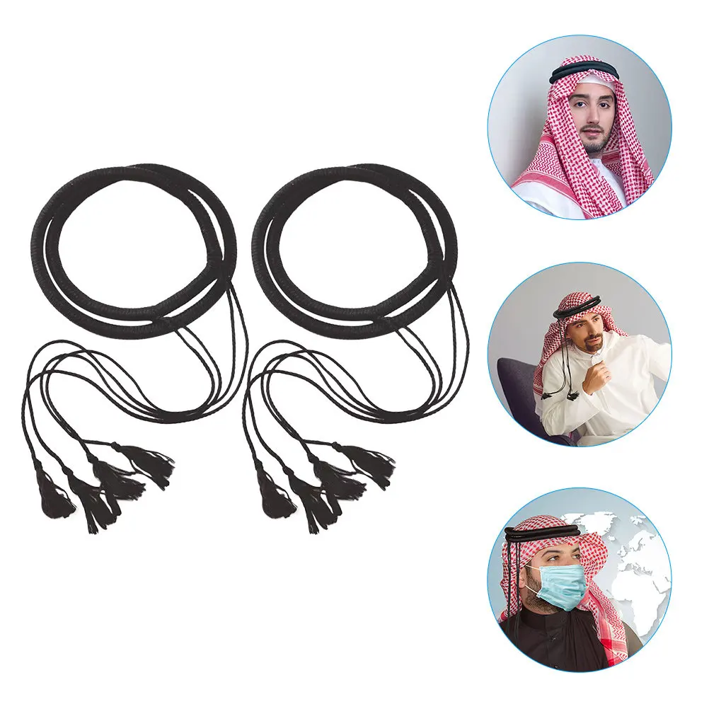 2Pcs Arab Head Scarf Rope Tassel Decorated Headband for Men Middle East Desert Costume Cosplay Halloween Carnival Muslim Hijab
2Pcs Arab Head Scarf Rope Tassel Decorated Headband for Men Middle East Desert Costume Cosplay Halloween Carnival Muslim Hijab