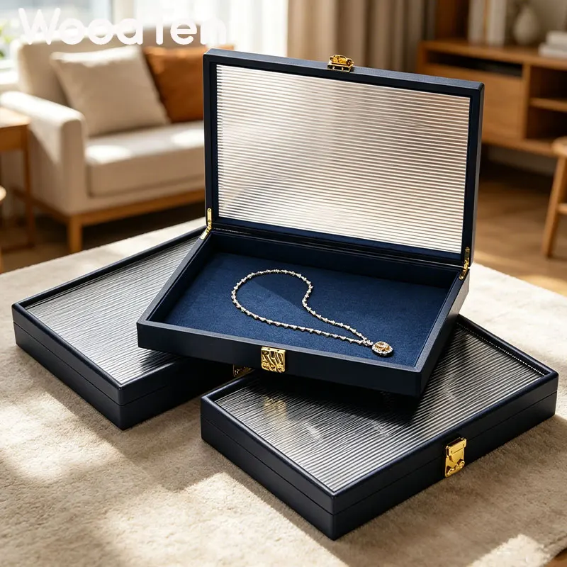 WoodTen Leather Jewelry Box Premium Jewelry Organizer Box with Transparent Lid Drawer Jewelry Display Box Fashion Organizer Case
WoodTen Leather Jewelry Box Premium Jewelry Organizer Box with Transparent Lid Drawer Jewelry Display Box Fashion Organizer Case