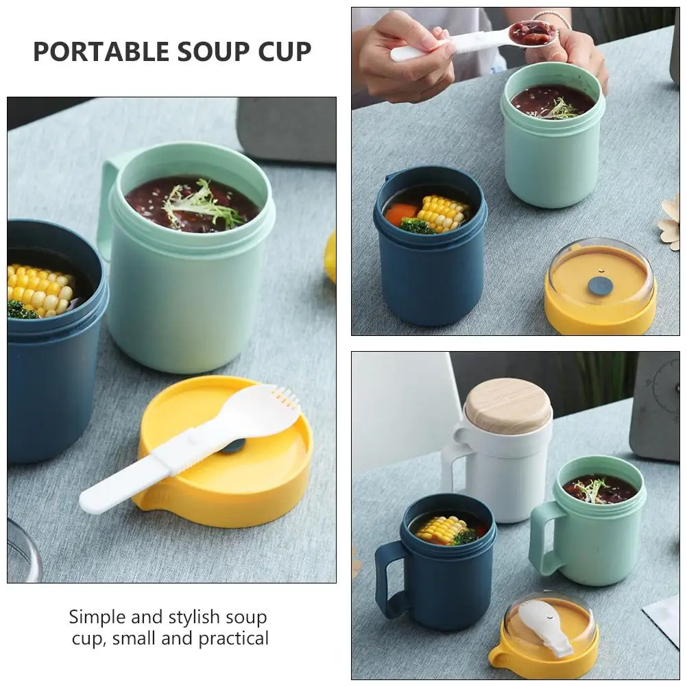 Breakfast Cup 500ml Blue Soup Cereal Mug Bowl Portable Travel Sealed Lids PP Material Practical NonSlip Handle Easy
Breakfast Cup 500ml Blue Soup Cereal Mug Bowl Portable Travel Sealed Lids PP Material Practical NonSlip Handle Easy