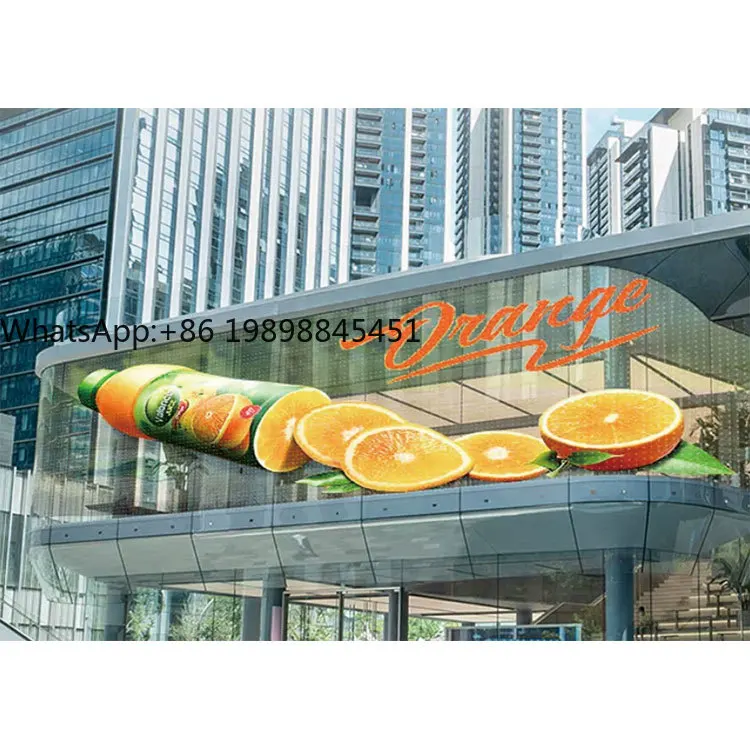 Transparent Film LED Screen Glass Flexible LED Media Facade for Retail Store Advertising Video Wall Shopping Malls OEM
Transparent Film LED Screen Glass Flexible LED Media Facade for Retail Store Advertising Video Wall Shopping Malls OEM