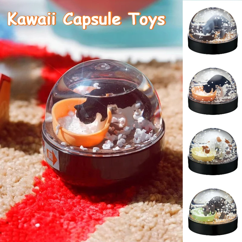 Kawaii Capsule Toys KITAN Cat Litter Snow Globe Cute Cat Litter Snowflake Crystal Ball Egg Twist Kitten Miniature Anime Decors
Kawaii Capsule Toys KITAN Cat Litter Snow Globe Cute Cat Litter Snowflake Crystal Ball Egg Twist Kitten Miniature Anime Decors