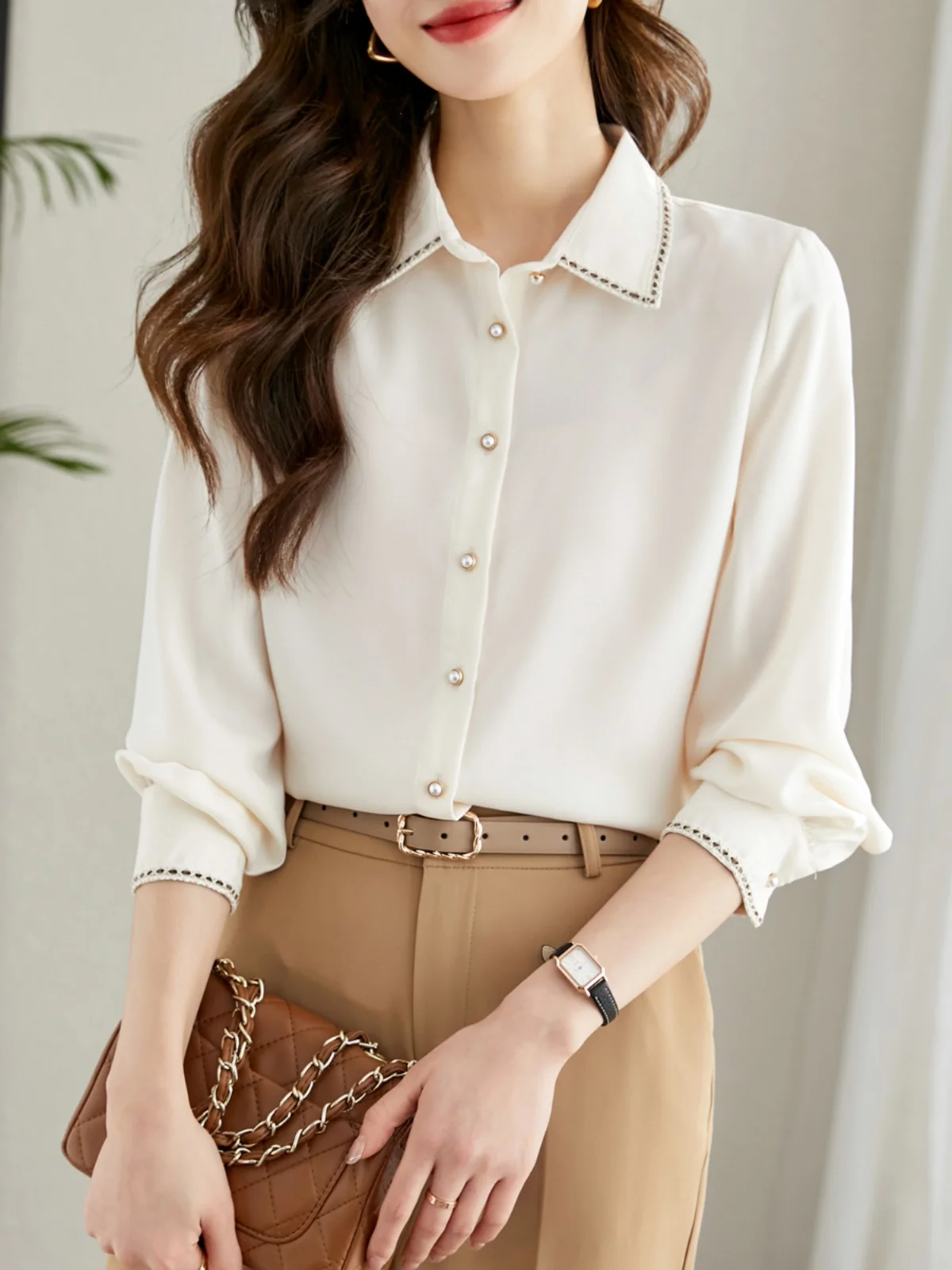 2026 Autumn New Design Loose Long Sleeve Commuter Women's Shirt Single Button OL Style Polyester Georgette Casual Top
2026 Autumn New Design Loose Long Sleeve Commuter Women's Shirt Single Button OL Style Polyester Georgette Casual Top