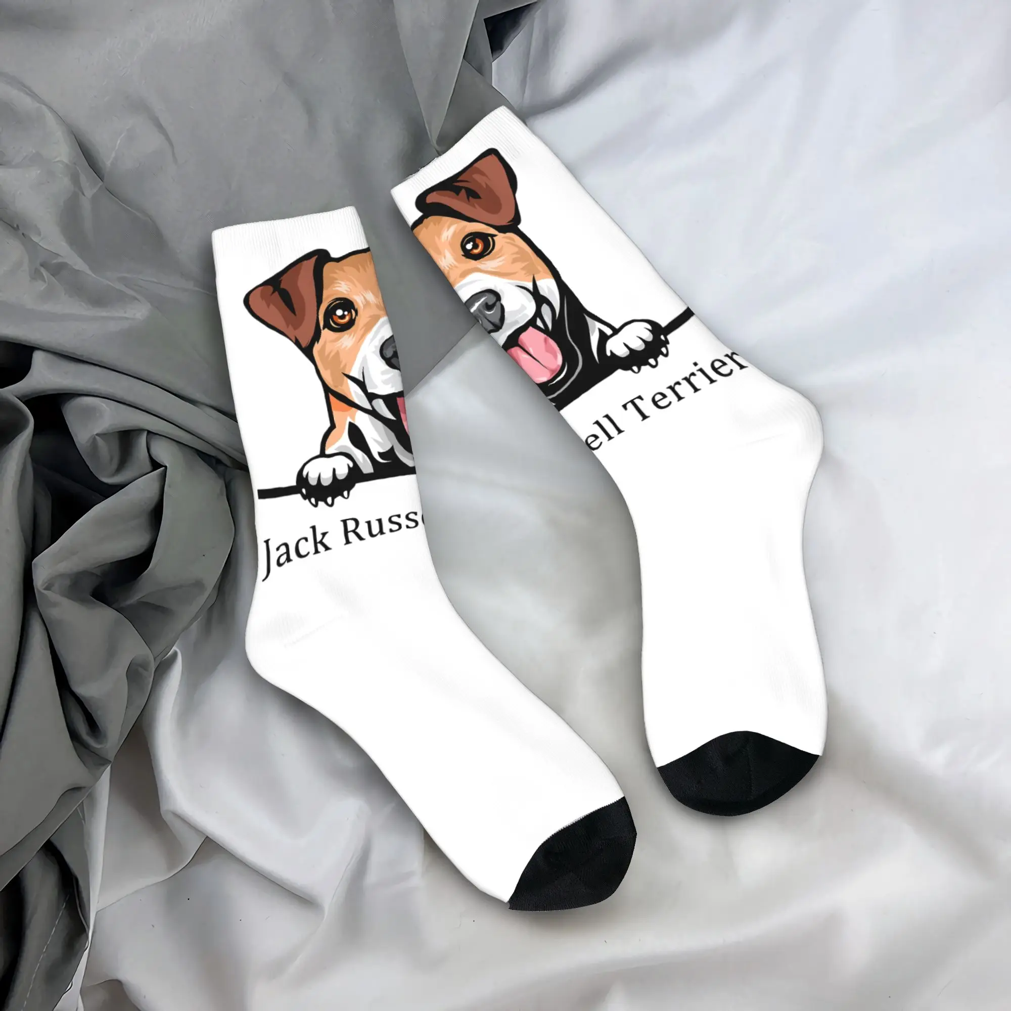 Custom Peeking Dog Jack Russell Terrier Men's Crew Socks Unisex Fun Pet Animal Spring Summer Autumn Winter Dress Socks
Custom Peeking Dog Jack Russell Terrier Men's Crew Socks Unisex Fun Pet Animal Spring Summer Autumn Winter Dress Socks