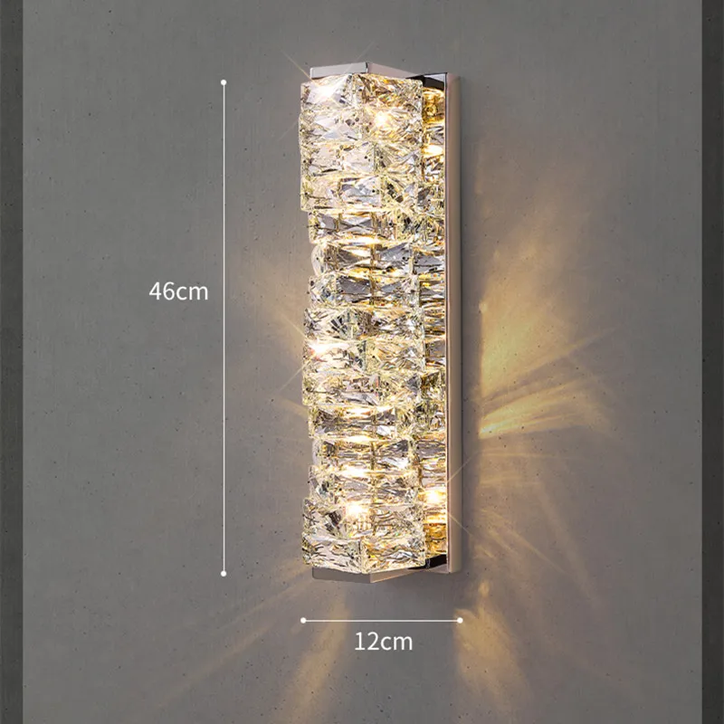 Modern Crystal Chrome Gold Wall Lamp For Living Room Bedroom LED Background Aisle Bedside Decoration Home Lighting Fixtures
Modern Crystal Chrome Gold Wall Lamp For Living Room Bedroom LED Background Aisle Bedside Decoration Home Lighting Fixtures