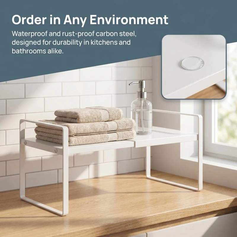 Kitchen Storage Rack under the Sink, Layered Shelf in the Cabinet, Countertop, Extendable Cabinet, Dish Storage Rack for Home
Kitchen Storage Rack under the Sink, Layered Shelf in the Cabinet, Countertop, Extendable Cabinet, Dish Storage Rack for Home