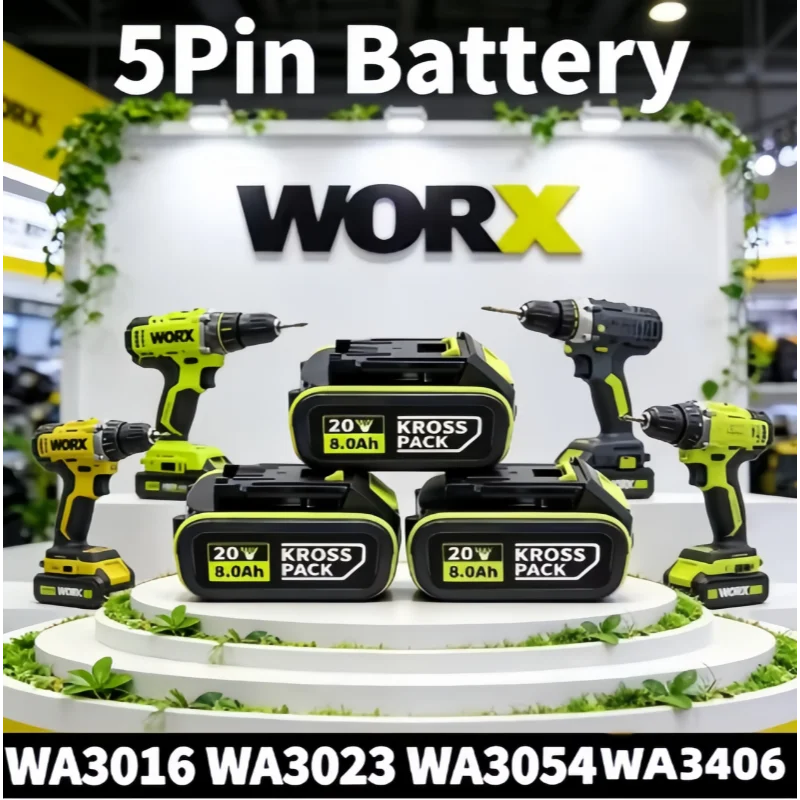 20V Large Capacity Lithium Battery 6.0Ah 8.0Ah, Replace Original WORX WA3014 WA3551, Steady Current Output for WG630 WG629 Tools
20V Large Capacity Lithium Battery 6.0Ah 8.0Ah, Replace Original WORX WA3014 WA3551, Steady Current Output for WG630 WG629 Tools
