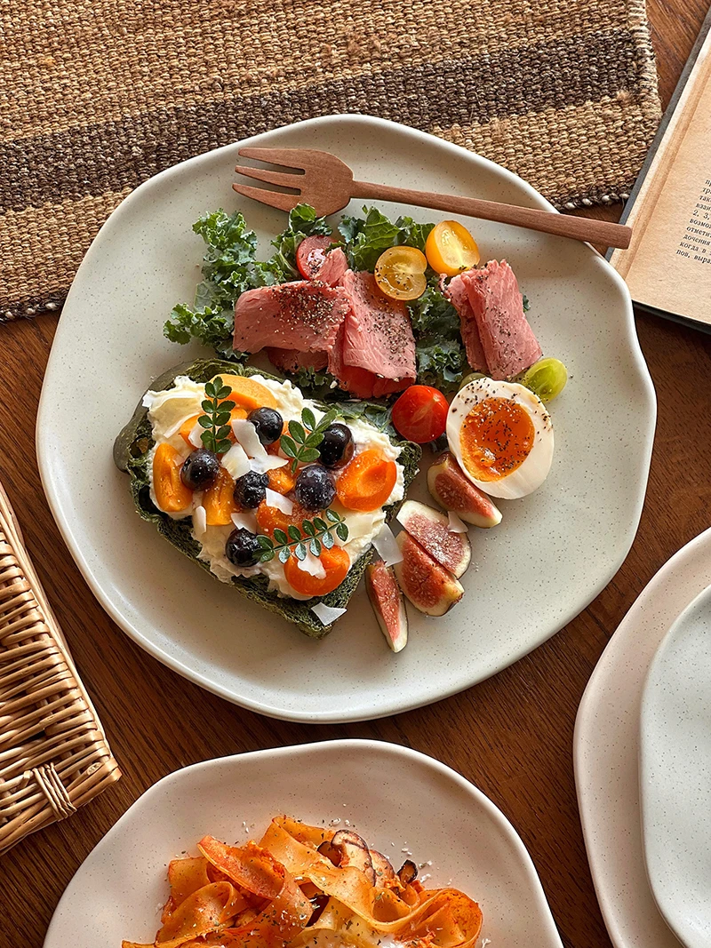 Ins Style Matte Splashed Ink Flat Plate Fashion Irregular Color Blocked Ceramic Tableware Household Breakfast Dessert Plates
Ins Style Matte Splashed Ink Flat Plate Fashion Irregular Color Blocked Ceramic Tableware Household Breakfast Dessert Plates