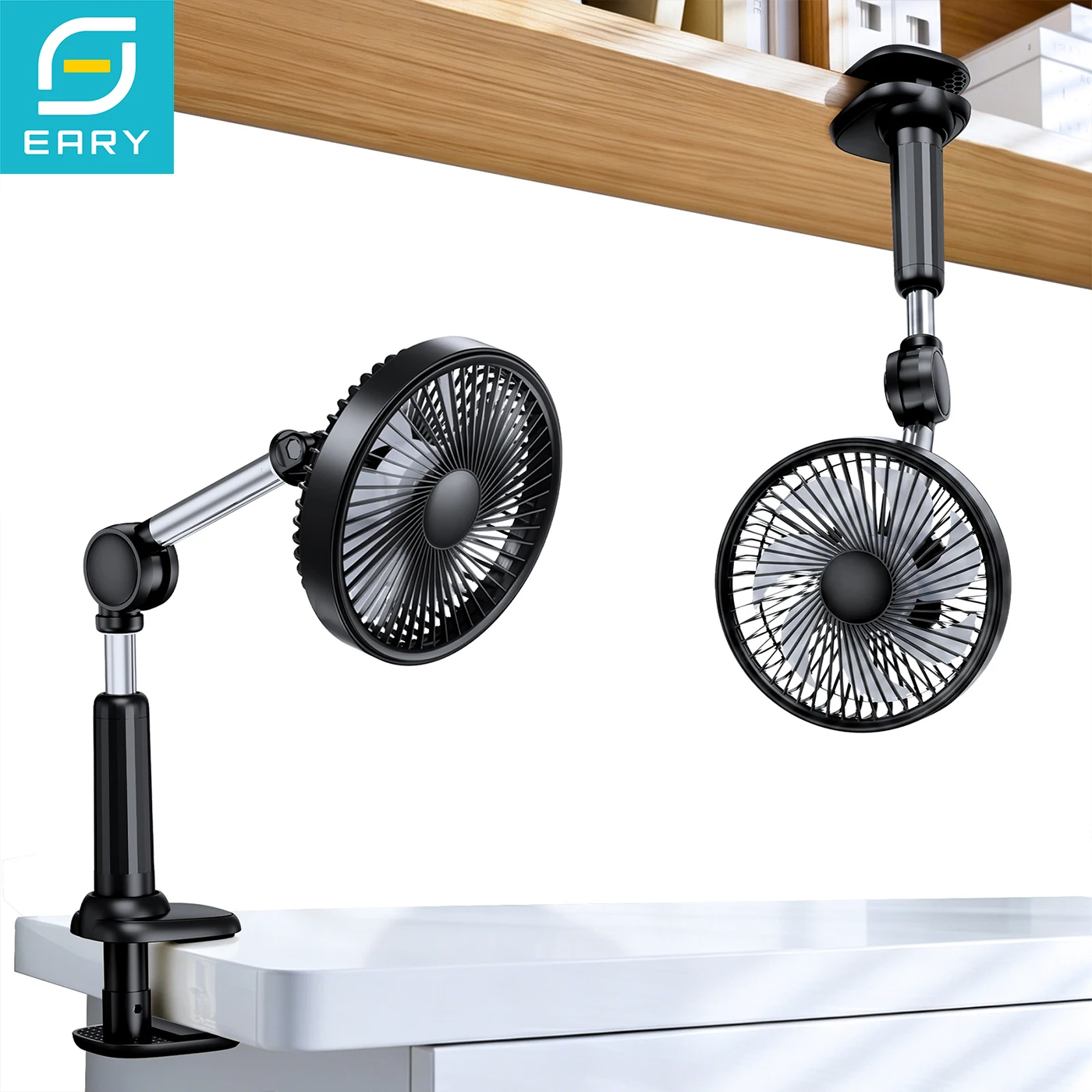 Eary 3000mAh Clip On Desk Fan Rechargeable Portable USB Quiet Cooling Fans 3 Speed 360 Adjustable Desktop Fan for Office Bedroom
Eary 3000mAh Clip On Desk Fan Rechargeable Portable USB Quiet Cooling Fans 3 Speed 360 Adjustable Desktop Fan for Office Bedroom