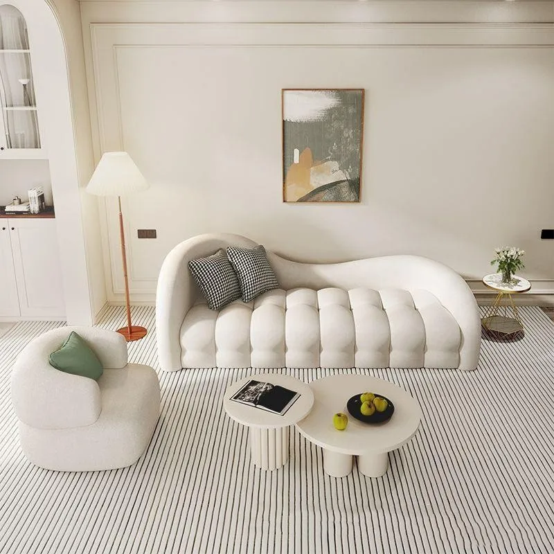 Cream sofa combination living room small apartment sitting area reception studio special-shaped sofa
Cream sofa combination living room small apartment sitting area reception studio special-shaped sofa