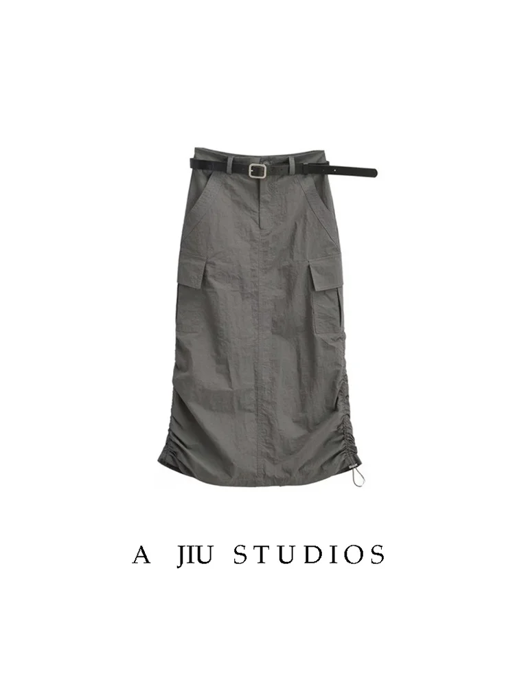 Американская рабочая одежда в стиле ретро, юбка-миди со сборками по бокам, универсальная женская юбка с высокой талией и разрезом, уличная однотонная юбка
Американская рабочая одежда в стиле ретро, юбка-миди со сборками по бокам, универсальная женская юбка с высокой талией и разрезом, уличная однотонная юбка