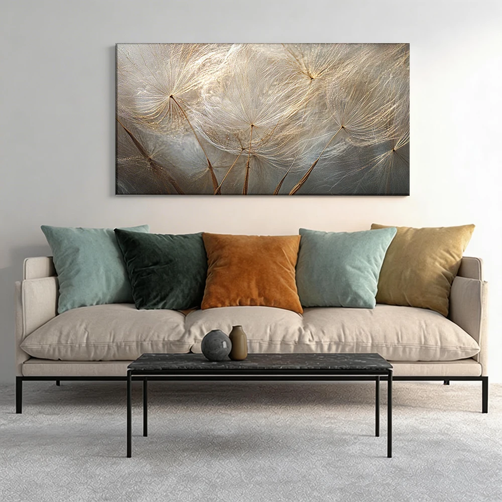 Large-sized solid wood frame canvas painting 1pc Dandelion fluffs, nature wonders.
Large-sized solid wood frame canvas painting 1pc Dandelion fluffs, nature wonders.