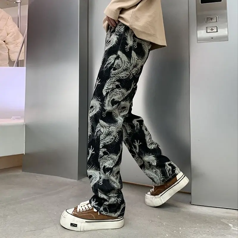 High Street Vintage Pattern Jacquard Embroidered Jeans Men's National Fashion Pu Shuai Design Sense Straight-Leg Trousers
High Street Vintage Pattern Jacquard Embroidered Jeans Men's National Fashion Pu Shuai Design Sense Straight-Leg Trousers