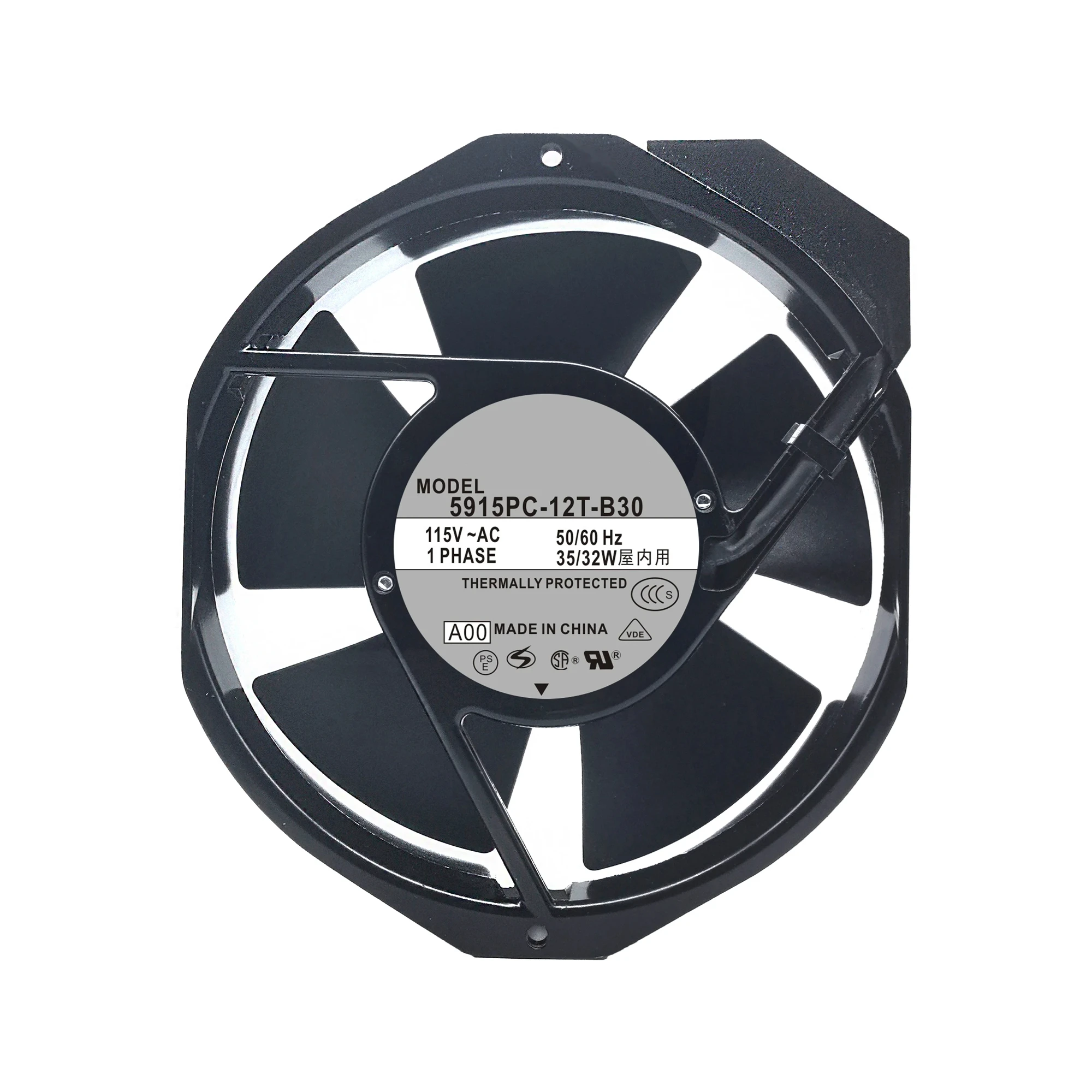 5915PC-12T-B30 115V 0.25A 35W/32W 17cm 17238 172mm*150mm*38mm Axial Cooler Cooling Fan
5915PC-12T-B30 115V 0.25A 35W/32W 17cm 17238 172mm*150mm*38mm Axial Cooler Cooling Fan