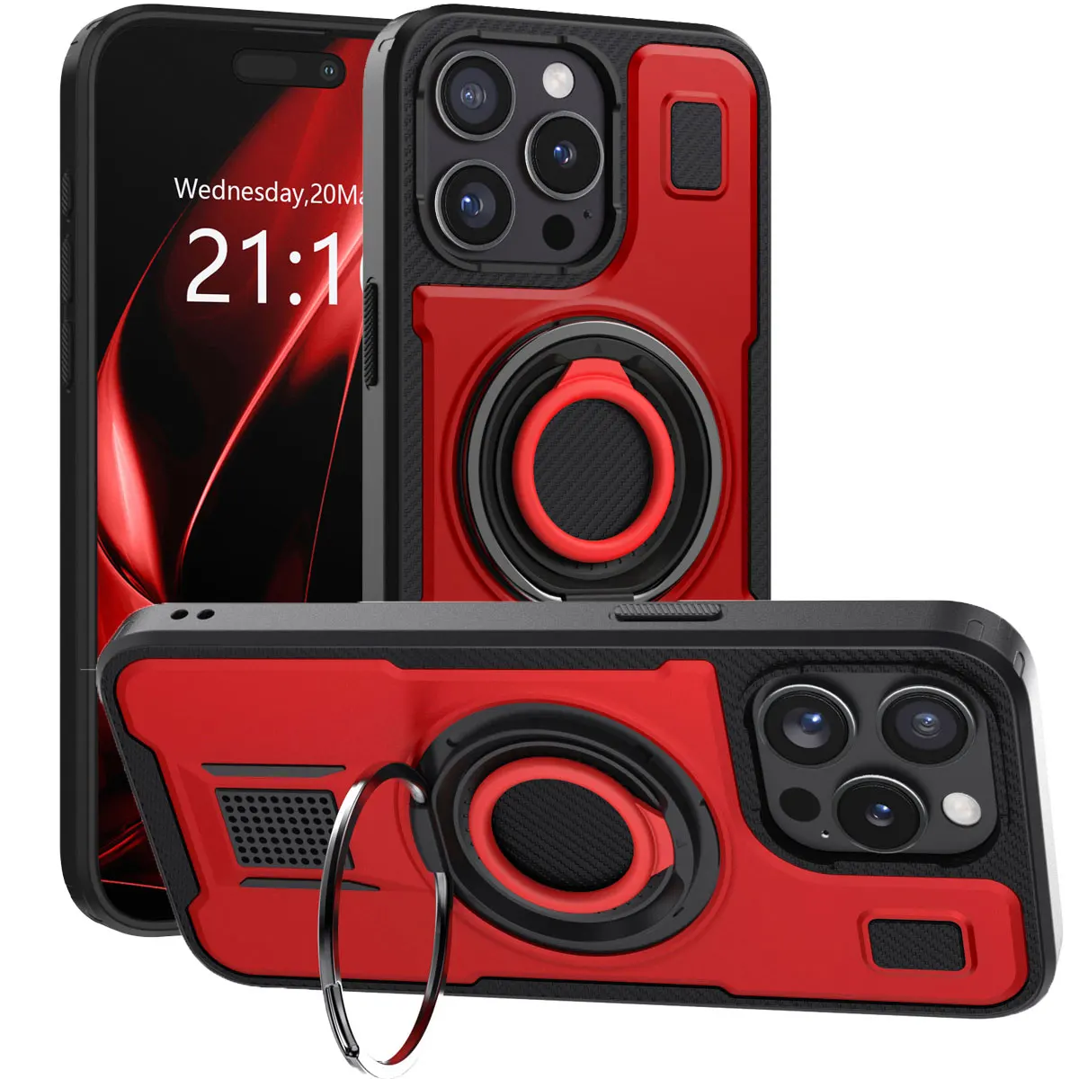 For iPhone 14 14+ 14 Pro 14 Pro Max 14 Plus Case Hybrid Shockproof Double Ring Kickstand Rugged Phone Hard Slim Thin Cover Red
For iPhone 14 14+ 14 Pro 14 Pro Max 14 Plus Case Hybrid Shockproof Double Ring Kickstand Rugged Phone Hard Slim Thin Cover Red
