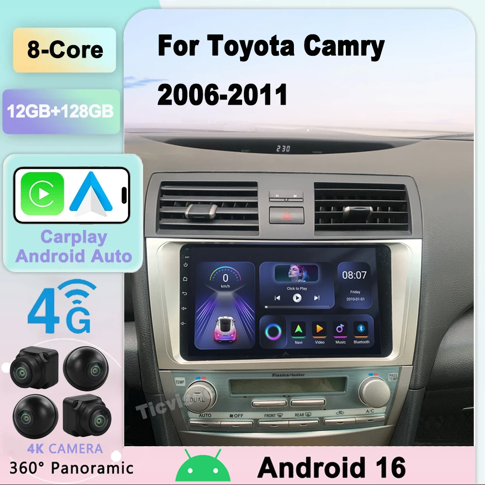 Car Radio Android 16 Multimedia Video Player for Toyota Camry 7 XV 40 50 2006-2011 Navigation Head Unit Carplay Stereo Speakers
Car Radio Android 16 Multimedia Video Player for Toyota Camry 7 XV 40 50 2006-2011 Navigation Head Unit Carplay Stereo Speakers