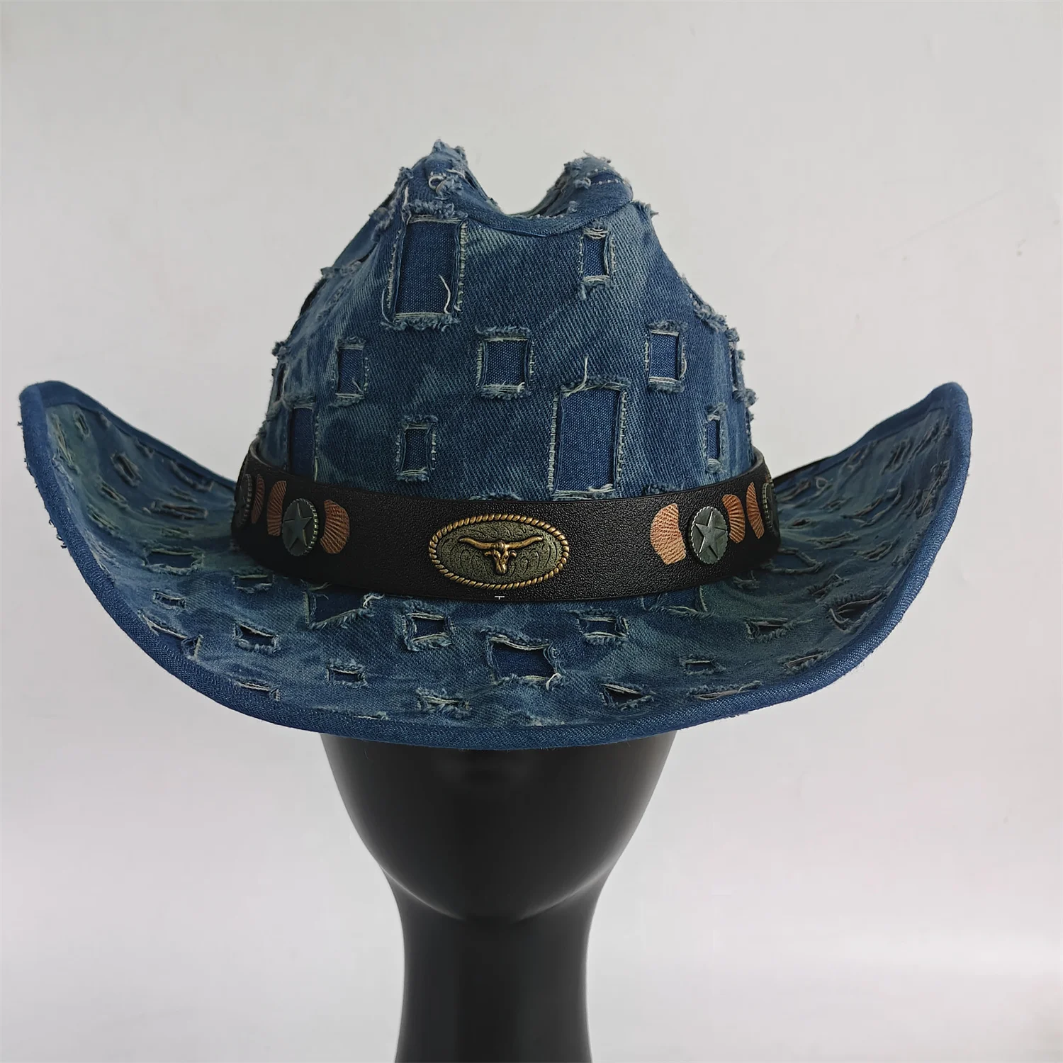 Ripped Denim Western Hat Cowboy Hat For Women Men Party Hat Fancy Dress Retro Hat Soft Fabric Personality Panama Hat
Ripped Denim Western Hat Cowboy Hat For Women Men Party Hat Fancy Dress Retro Hat Soft Fabric Personality Panama Hat