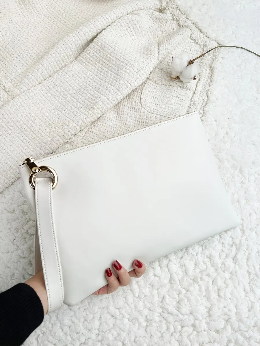 Minimalist White Clutch Bag For Evening Party Wedding Dinner
Minimalist White Clutch Bag For Evening Party Wedding Dinner