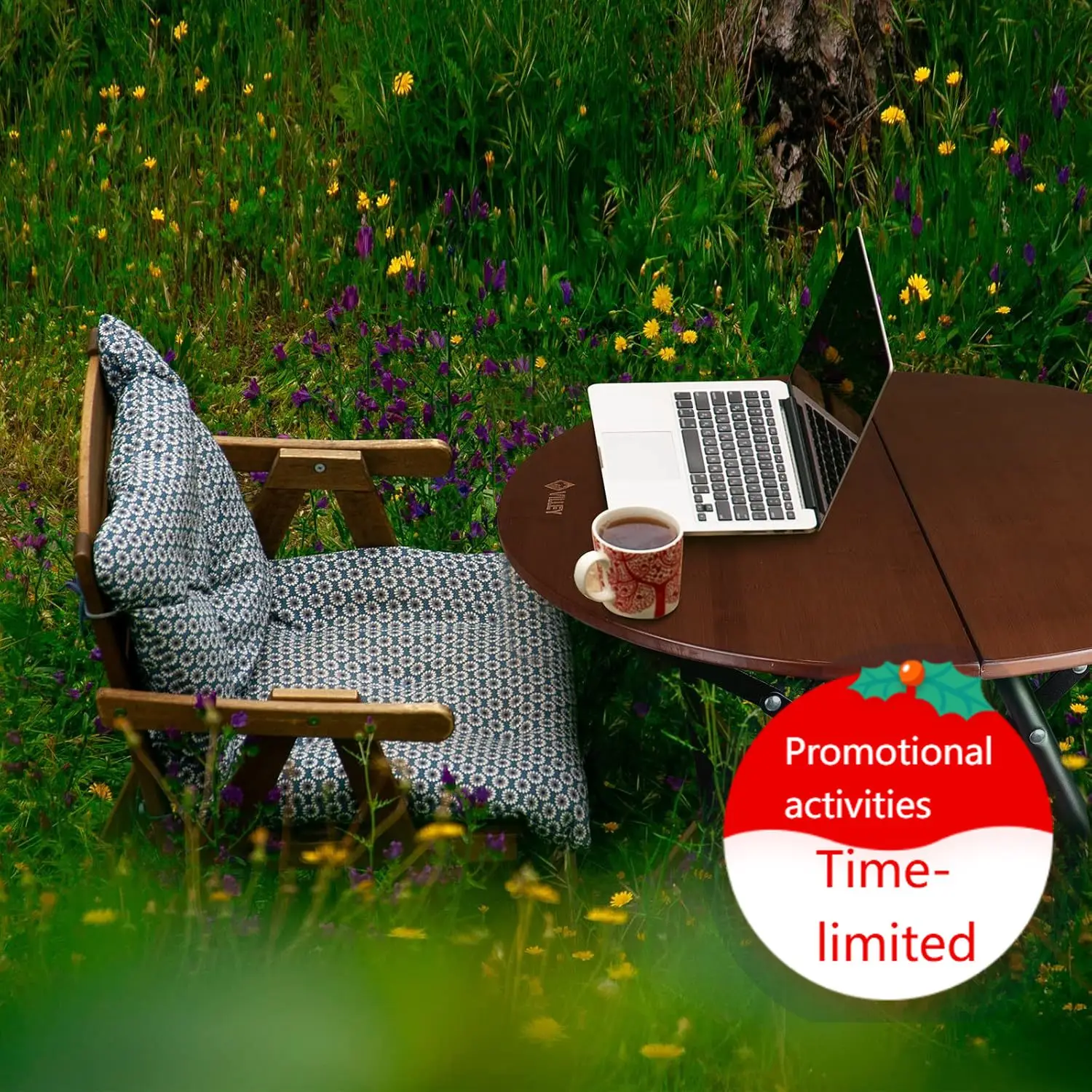 Bamboo Round Folding Table, Camping Half-fold Portable Table with Carrying Bag for Indoor & Outdoor Picnic Coffee Barbecue Beach
Bamboo Round Folding Table, Camping Half-fold Portable Table with Carrying Bag for Indoor & Outdoor Picnic Coffee Barbecue Beach