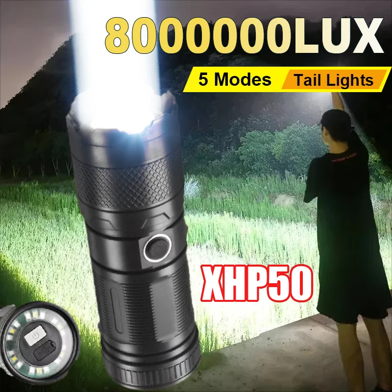 2025XHP50 супер яркий светодиодный фонарик с двойной головкой, водонепроницаемый перезаряжаемый масштабируемый фонарик, рабочий свет, прожектор, прожектор, фонарь
2025XHP50 супер яркий светодиодный фонарик с двойной головкой, водонепроницаемый перезаряжаемый масштабируемый фонарик, рабочий свет, прожектор, прожектор, фонарь