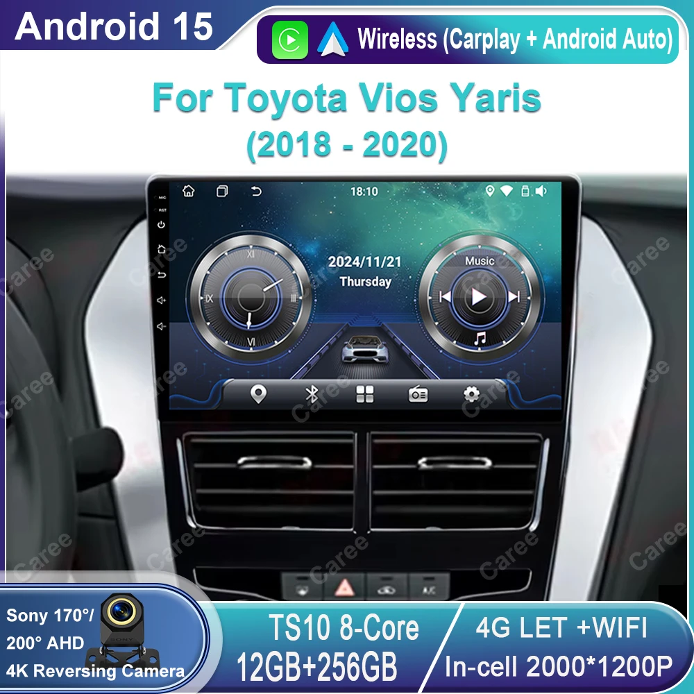 Android 15 Auto Radio For Toyota Vios Yaris 2018 2019 2020 Navigation GPS Car Multimedia Video Player Stereo 4G NO 2din Carplay
Android 15 Auto Radio For Toyota Vios Yaris 2018 2019 2020 Navigation GPS Car Multimedia Video Player Stereo 4G NO 2din Carplay