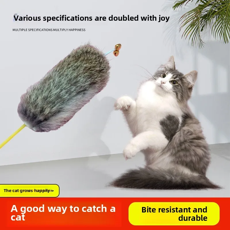 New Rabbit Fur Teasing Cat Stick Mouse Tail Teasing Cat Pole Sound Teasing Cat Toy Short Pole Rabbit Skin Top Biting Pet Toy
New Rabbit Fur Teasing Cat Stick Mouse Tail Teasing Cat Pole Sound Teasing Cat Toy Short Pole Rabbit Skin Top Biting Pet Toy