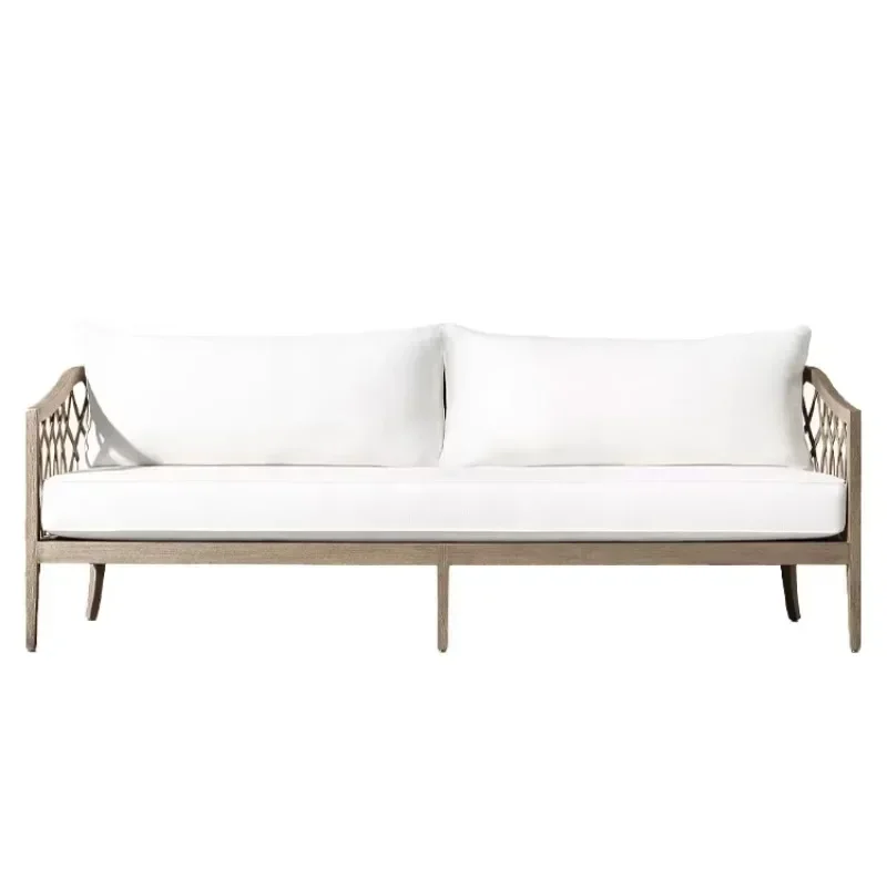 Customizable outdoor sofa set, leisure villa courtyard furniture 2 3-seat sofa weathered solid wood teak garden set
Customizable outdoor sofa set, leisure villa courtyard furniture 2 3-seat sofa weathered solid wood teak garden set