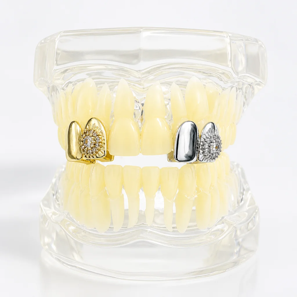 Hot-Selling Hip-Hop Micro-Set Zirconia Dental Braces With Two Cool And Unique Decorative Teeth Pieces From Europe And America
Hot-Selling Hip-Hop Micro-Set Zirconia Dental Braces With Two Cool And Unique Decorative Teeth Pieces From Europe And America