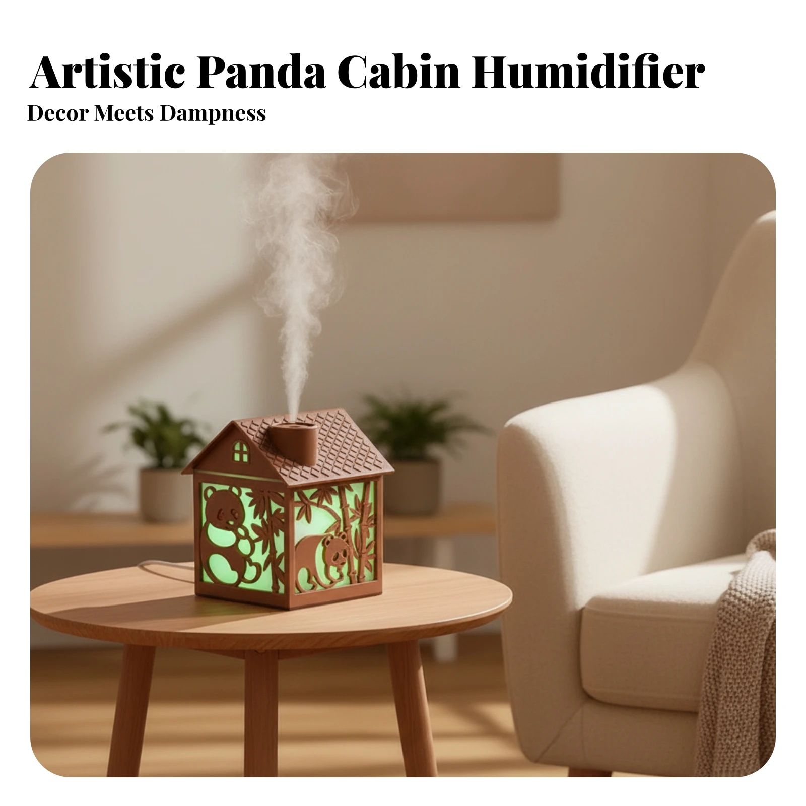USB Humidifier Panda Cutout Desktop Humidifier Mist Maker Compact for Tabletop
USB Humidifier Panda Cutout Desktop Humidifier Mist Maker Compact for Tabletop