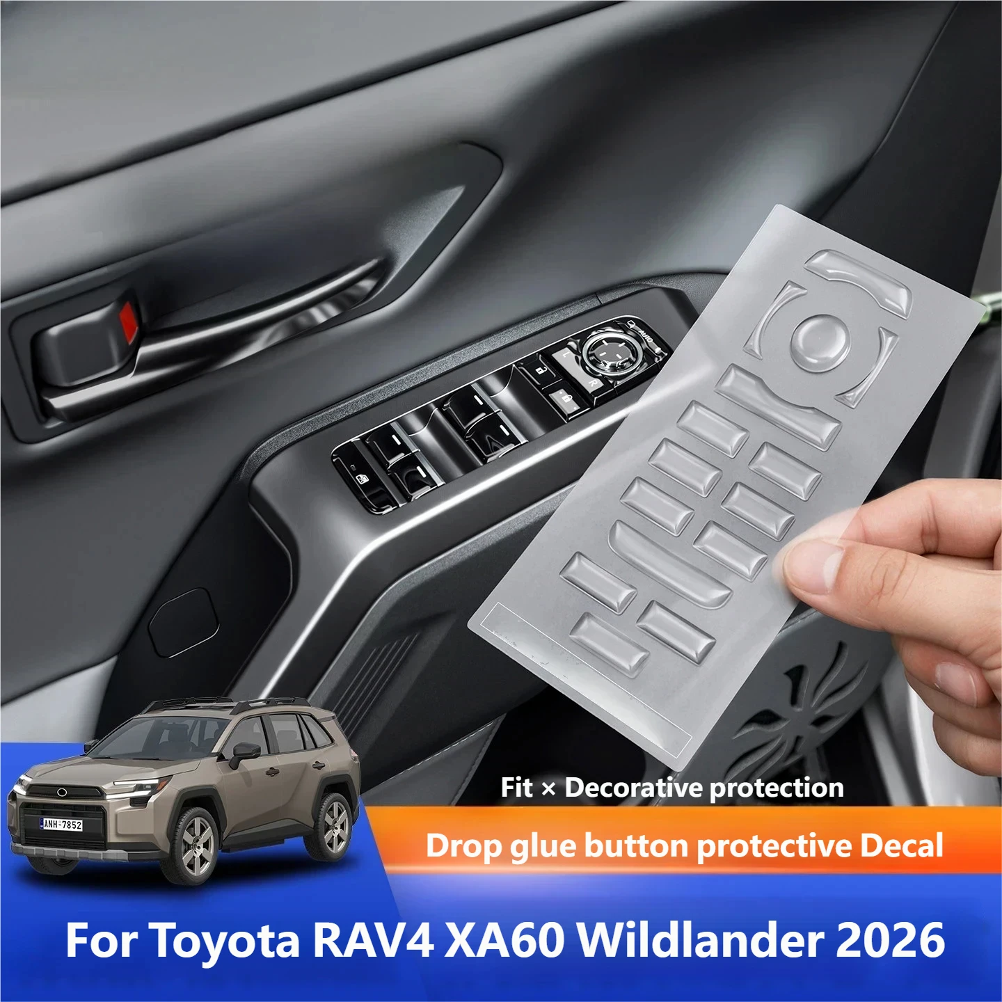 For Toyota RAV4 XA60 Wildlander 2026 TPU Steering Wheel Button Sticker Glue Drop Window Lift Panel Sticker Interior Decal
For Toyota RAV4 XA60 Wildlander 2026 TPU Steering Wheel Button Sticker Glue Drop Window Lift Panel Sticker Interior Decal