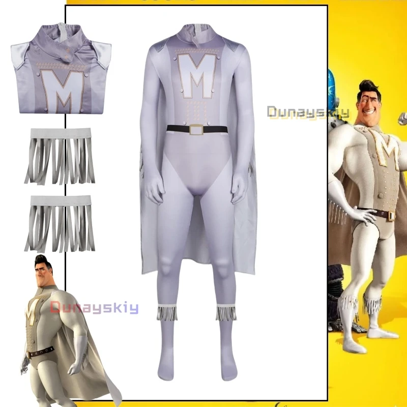 Movie Megamind Metro Man Jumpsuit with Cloak Cosplay Costume Halloween Masquerade Carnival Party Performance Outfits for Men
Movie Megamind Metro Man Jumpsuit with Cloak Cosplay Costume Halloween Masquerade Carnival Party Performance Outfits for Men