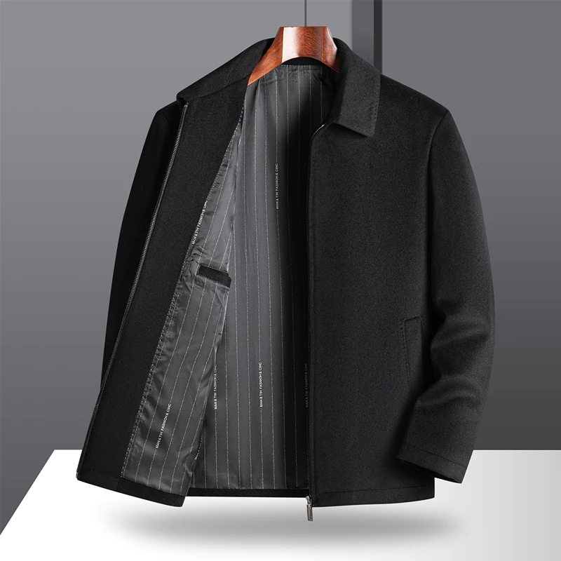 Men's 55% Wool Lapel Jacket Spring Autumn High End Luxury Administrative Business Woolen Coat Outerwear For Men
Men's 55% Wool Lapel Jacket Spring Autumn High End Luxury Administrative Business Woolen Coat Outerwear For Men