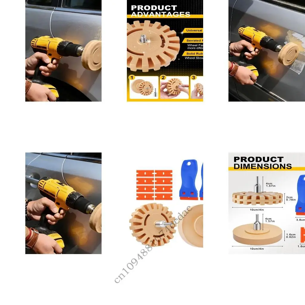 Vehicle Detailing Cleaning Wheel With Different Texture Pads For Safe Decal And Adhesive Removal
Vehicle Detailing Cleaning Wheel With Different Texture Pads For Safe Decal And Adhesive Removal