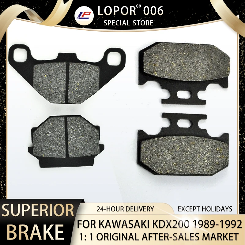 LOPOR Motorcycle Brake Pads Front&Rear For KAWASAKI KDX 200 E1/E2/E3/E4 89-92 KDX200
LOPOR Motorcycle Brake Pads Front&Rear For KAWASAKI KDX 200 E1/E2/E3/E4 89-92 KDX200