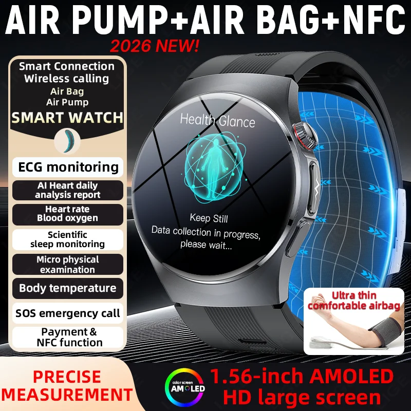 LIGE New Airbag Air Pump Accurate Measure Blood Pressure Smart Watch Men Micro Physical Examination ECG+PPG Health Smartwatch
LIGE New Airbag Air Pump Accurate Measure Blood Pressure Smart Watch Men Micro Physical Examination ECG+PPG Health Smartwatch