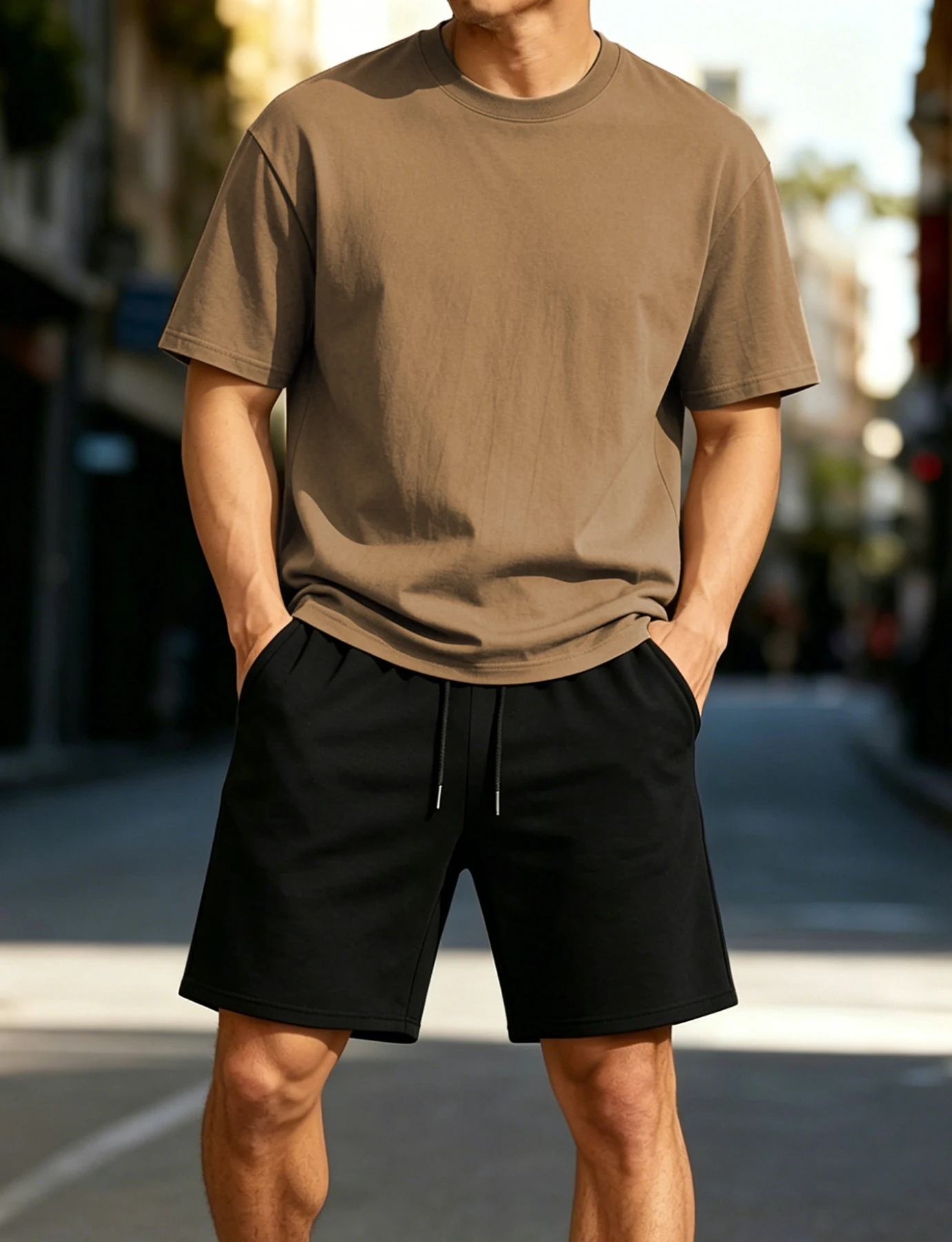 Summer Solid Street Men's Short Sleeve Set Sporty Pocket Short Pants Fashion Casual Clothing Cotton O-Neck Tops Basic Shorts
Summer Solid Street Men's Short Sleeve Set Sporty Pocket Short Pants Fashion Casual Clothing Cotton O-Neck Tops Basic Shorts