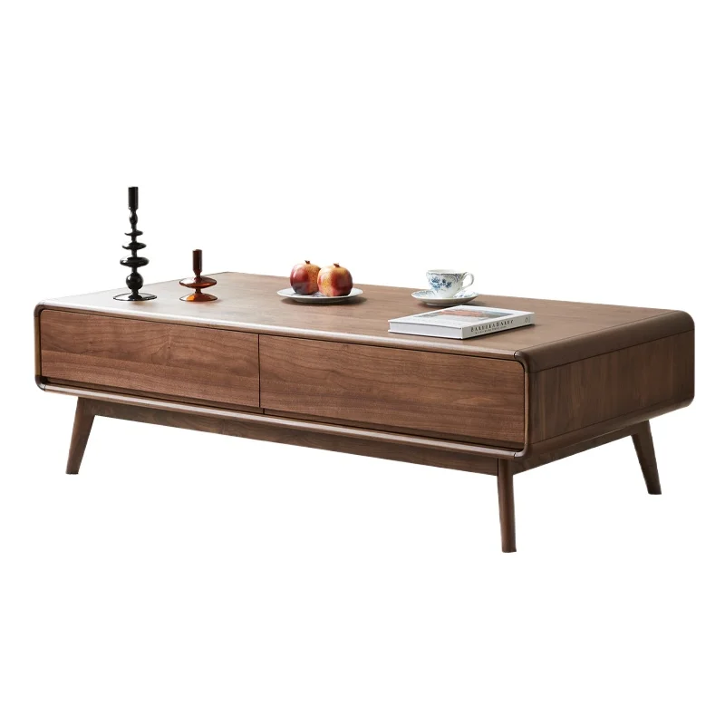 Black walnut coffee table Modern simple solid wood coffee table TV cabinet combination Small apartment living room furniture
Black walnut coffee table Modern simple solid wood coffee table TV cabinet combination Small apartment living room furniture