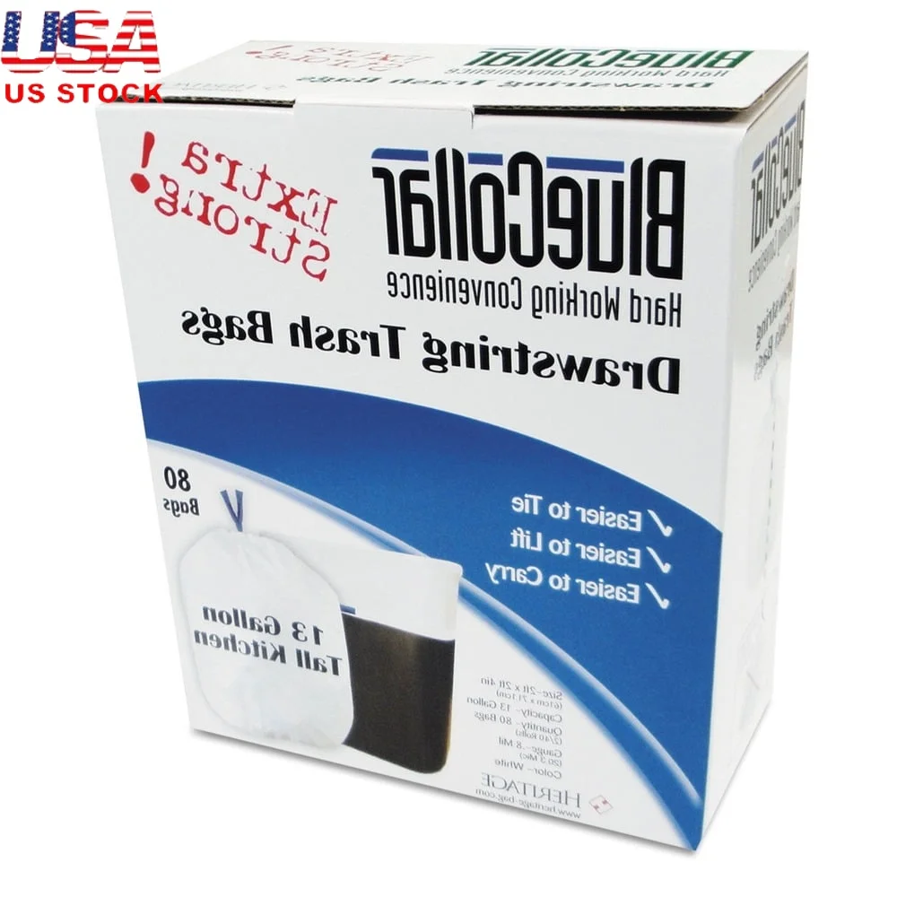 Сверхмощные мешки для мусора на шнурке, 13 галлонов, 0,8 мил, 80 шт., экономия труда, вкладыши для банок, более сильное, надежное удаление мусора
Сверхмощные мешки для мусора на шнурке, 13 галлонов, 0,8 мил, 80 шт., экономия труда, вкладыши для банок, более сильное, надежное удаление мусора