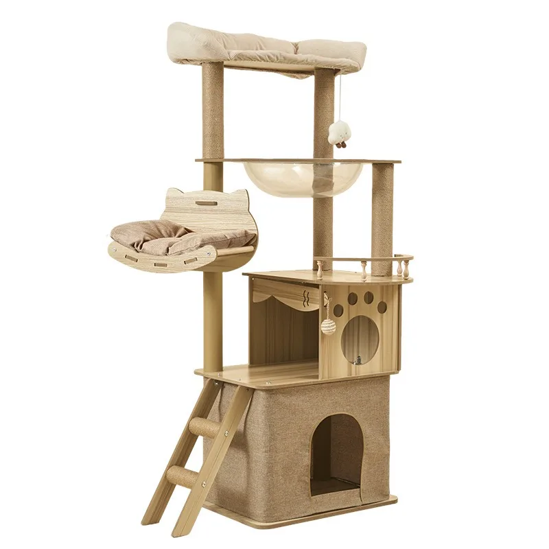 Cat climbing frame integrated small apartment does not occupy space capsule jumping platform household cat tree
Cat climbing frame integrated small apartment does not occupy space capsule jumping platform household cat tree