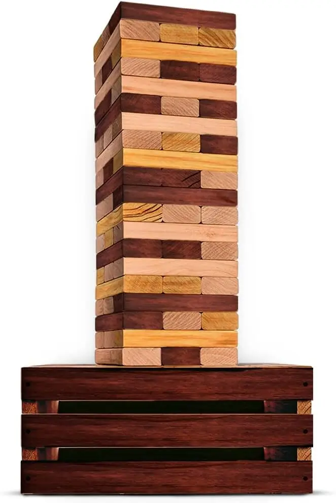 Giant Outdoor Tower Game 60 Blocks with Storage Crate Weather Resistant
Giant Outdoor Tower Game 60 Blocks with Storage Crate Weather Resistant
